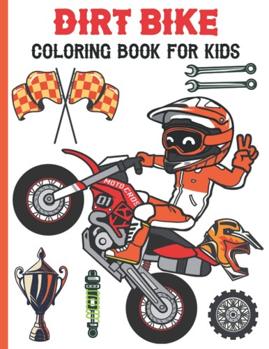 Dirt bike coloring - bike, for
